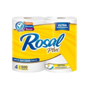 Papel higiénico Rosal Plus (4 rollos 600 hojas)