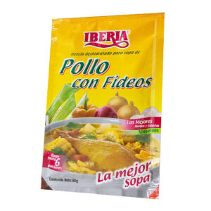 Sopa de pollo con fideos Iberia (rinde 6 porciones)